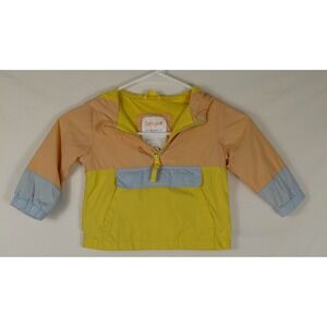 Cat & Jack Windbreaker 18M 1/4 Zip Pullover Lightweight Jacket Yellow Peach